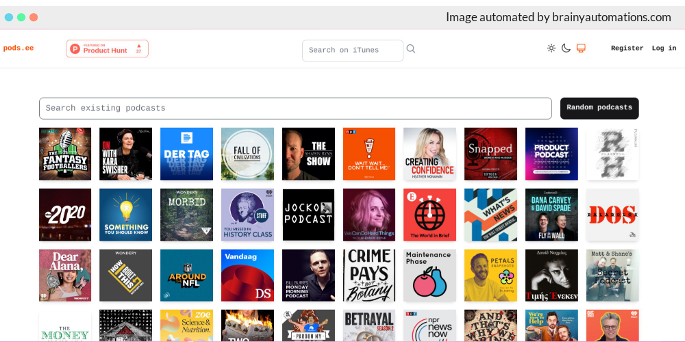 Pods ee - Website Recommendations